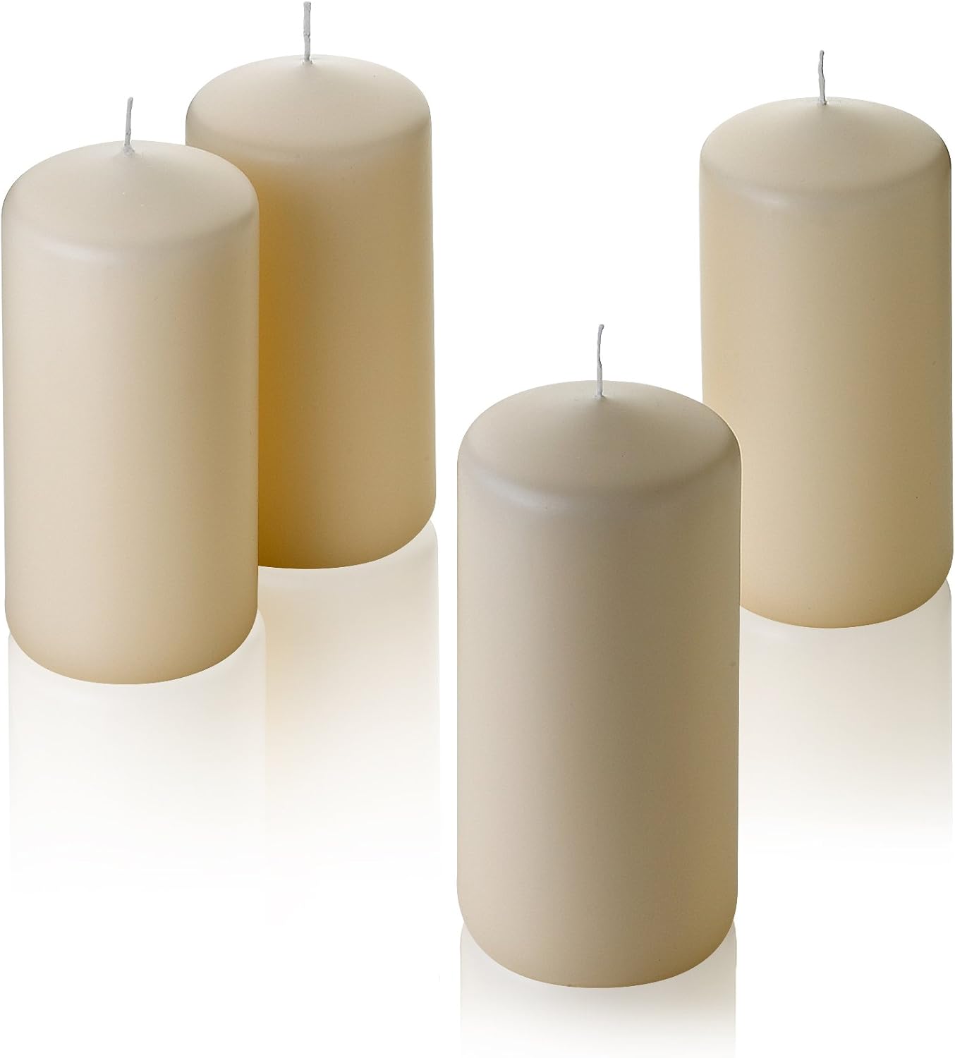 Light In The Dark French Vanilla Pillar Scented Candles 6" Tall X 3" Wide Set of 4