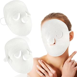 2 Pcs Face Masks Spa,Steam Mask,Face Towels Reusable Hot Compress Warm Compress for Faces Facial Steamer Towel for Hot Cold Skin Care Faces Steamer Beauty Facial Towel for Home Beauty Salon Women