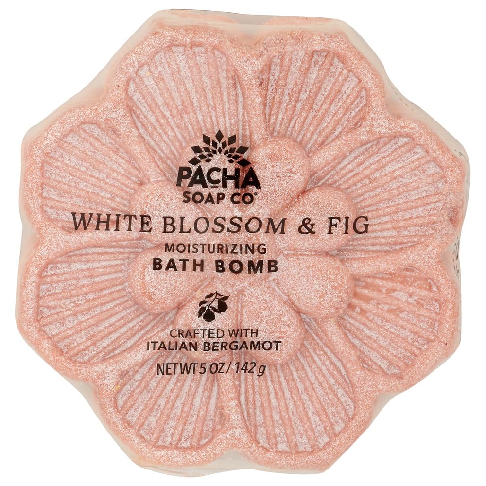 Pacha Soap White Blossom & Fig Bath Bomb, 5 OZ
