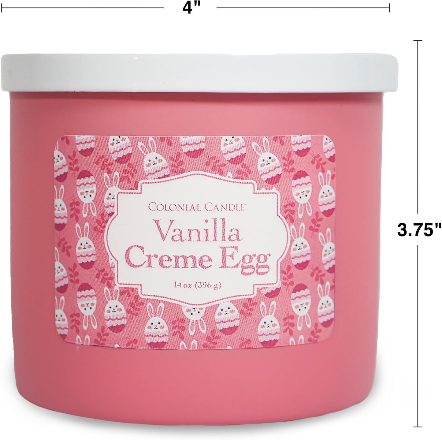 Colonial Candle Vanilla Creme Egg Scented Jar Candle, Easter Collection, 3 Wick, 14 oz - Up to 60 Hours Burn, Easter Candle, Made in the USA