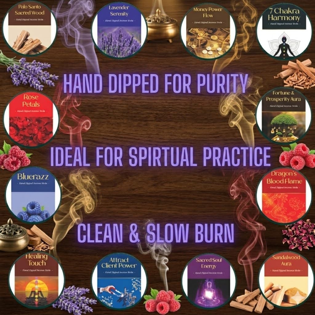 The Strongest Hand Dipped Incense Sticks | 288 Count,12 Scents Variety Pack | 11" Long | Home Fragrance | Long Lasting Aromatherapy Sticks | Lavender | Dragon's Blood | Sandalwood (24 Pack-288 Count)