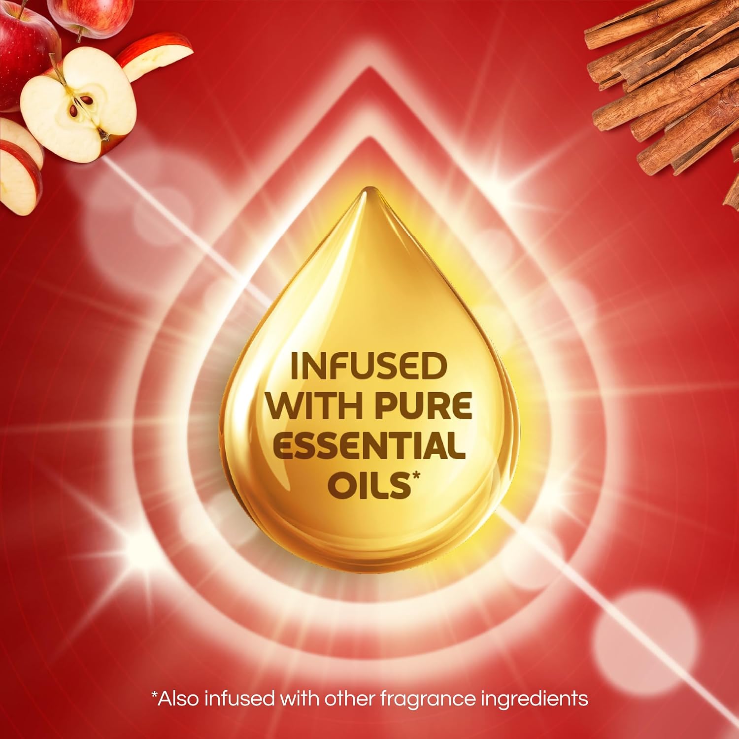 Air Wick Plug-In Scented Oil Refills, 10 Count, Apple Cinnamon Medley (Fall), Air Freshener, Essential Oils, Eco Friendly
