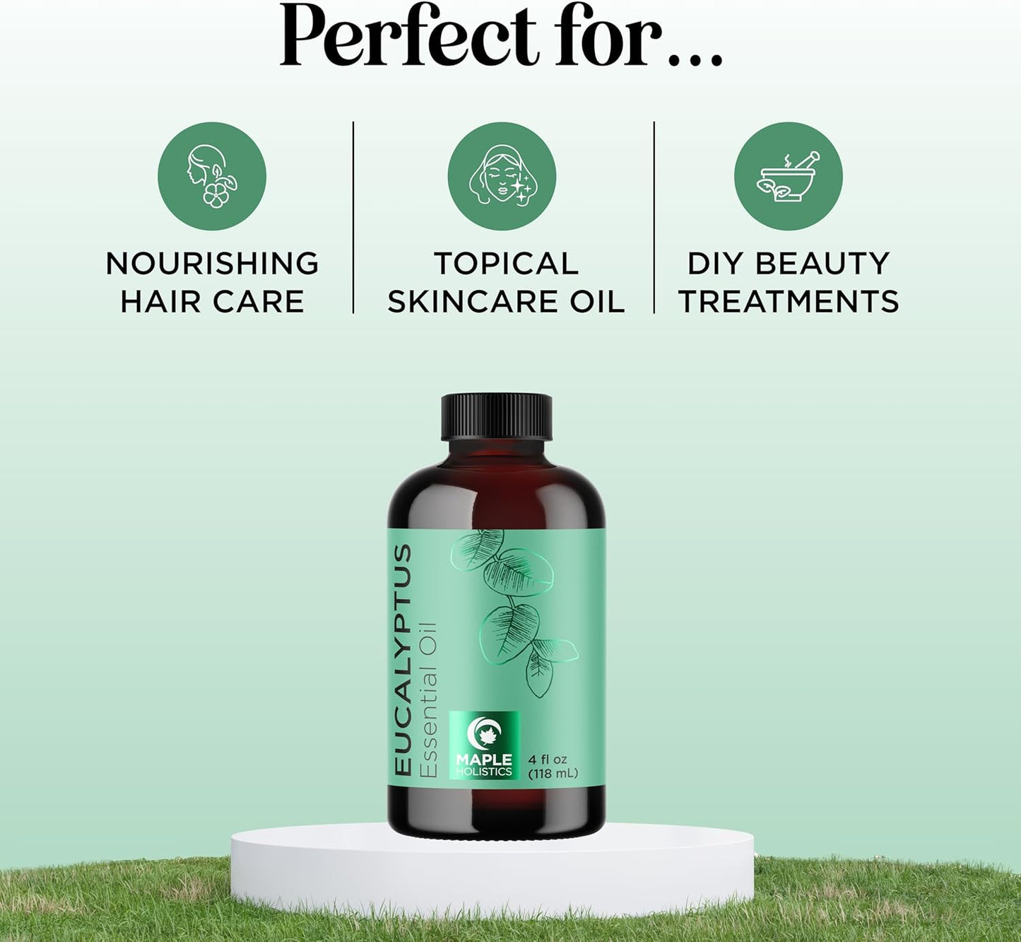 Pure Eucalyptus Essential Oil 4oz Invigorating Home Spa Aromatherapy and Natural Bath Oil - Eucalyptus Oil for Diffuser Dry Scalp Care and DIY Skin Care