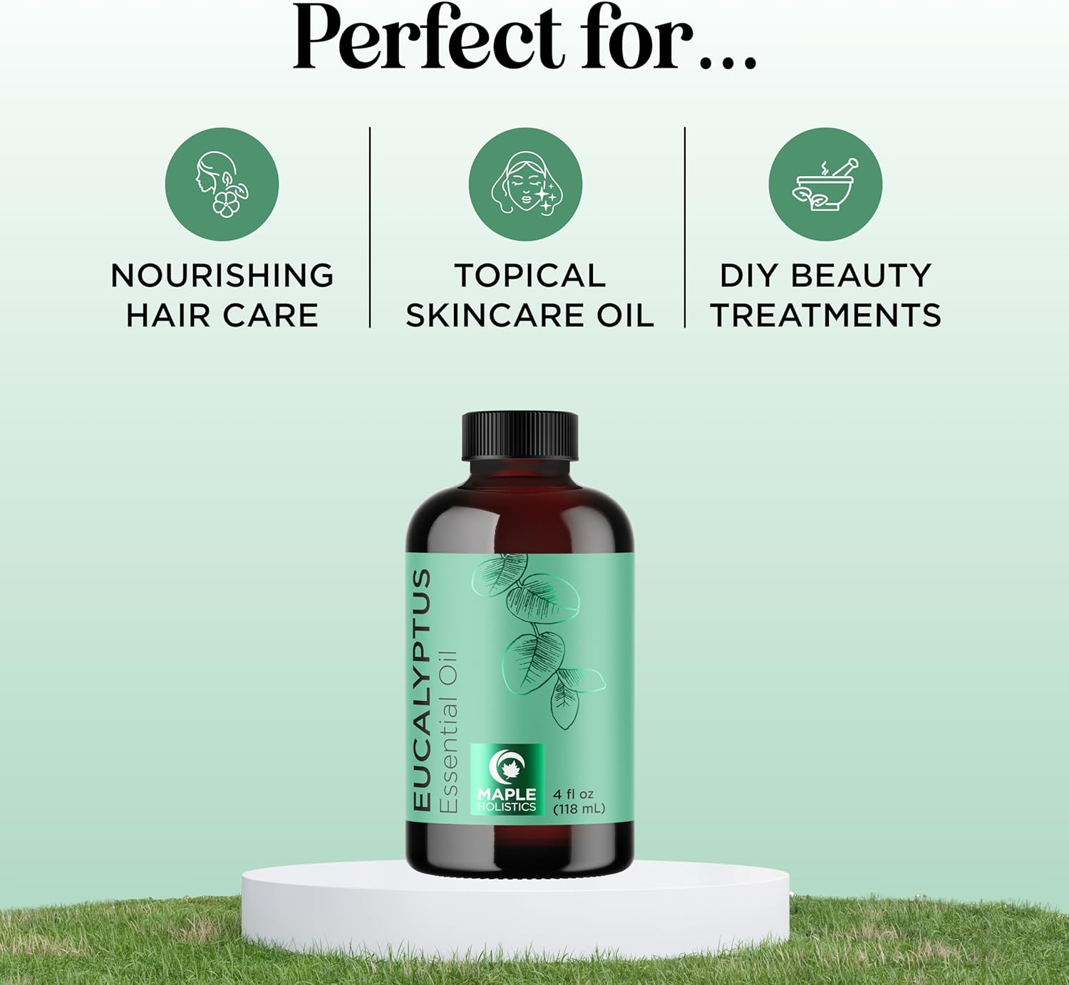 Pure Eucalyptus Essential Oil 4oz Invigorating Home Spa Aromatherapy and Natural Bath Oil - Eucalyptus Oil for Diffuser Dry Scalp Care and DIY Skin Care