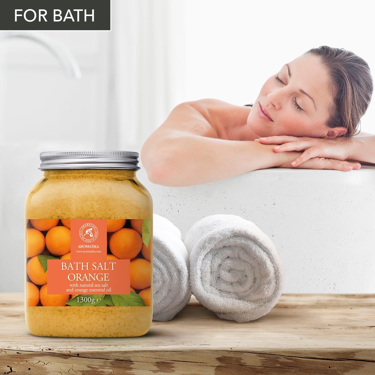 Bath Salt Orange 46 Oz (1300g) - Bathing - Body Care - Wellness - Spa - Bath