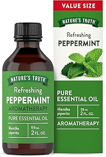 Nature's Truth Peppermint Essential Oil Pure | 2 fl oz | for Diffuser, Aromatherapy, and Massage | Value Size | Plant Based, Non-GMO & Gluten Free