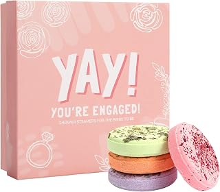 Engagement Gift Shower Steamers (4 Scents) - Aromatherapy Shower Steamer for Women, Best Shower Steamers for Engagement Gifts, Shower Steamers Eucalyptus, Unique Bride to Be Gifts Shower Bombs