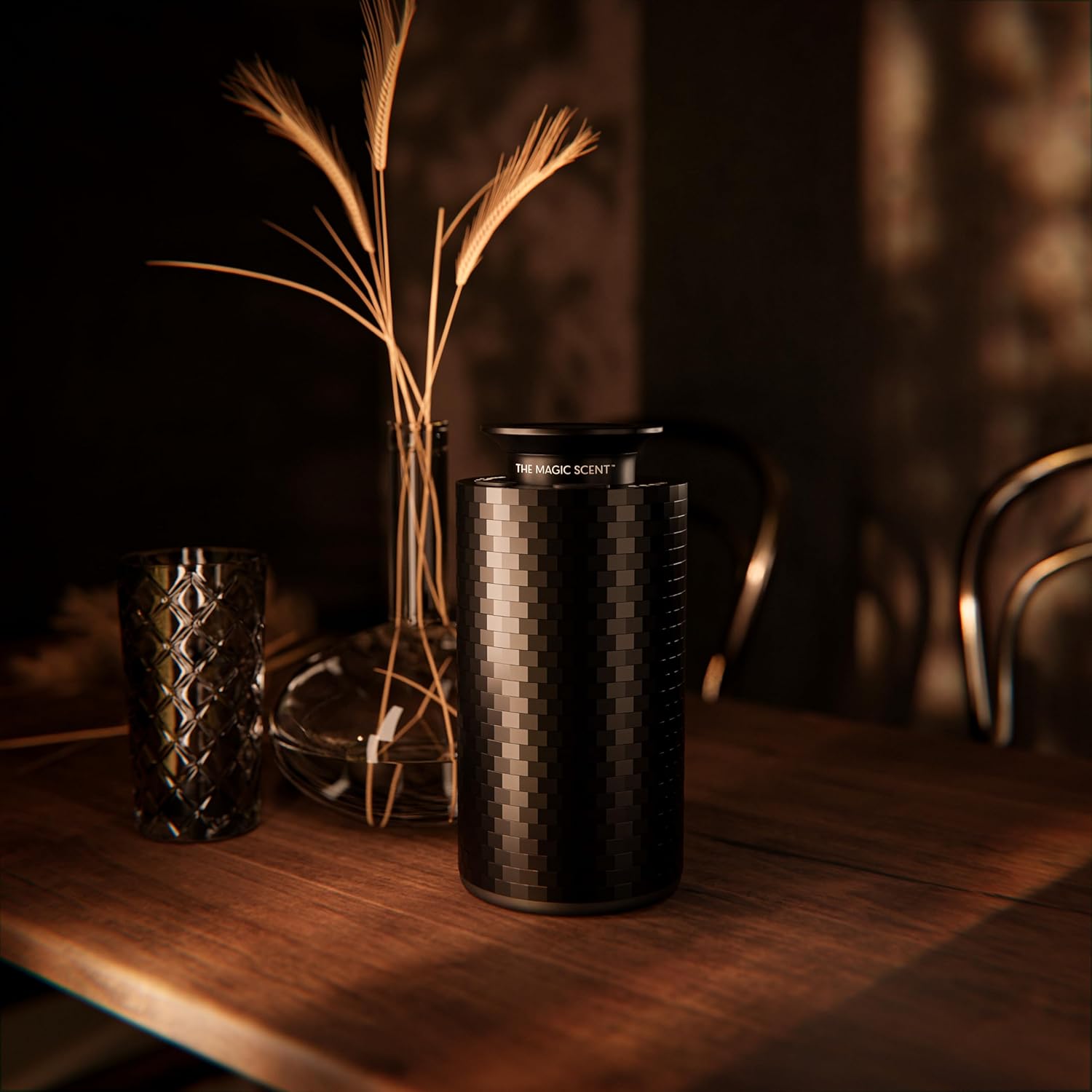 The Magic Scent Mini Car Diffuser - Waterless Scent Machine for Home & On-The-Go - Intensity Control & Timer - Waterless Oil Diffuser - Rechargeable Smart Car Air Freshener up to 400 sq. ft.