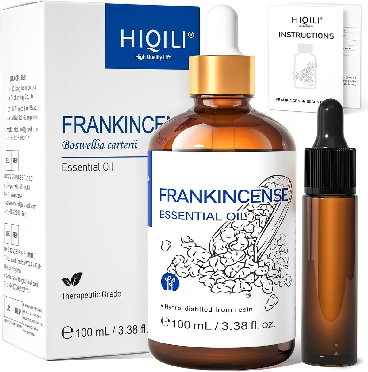 HIQILI Frankincense Essential Oil for Skin Care