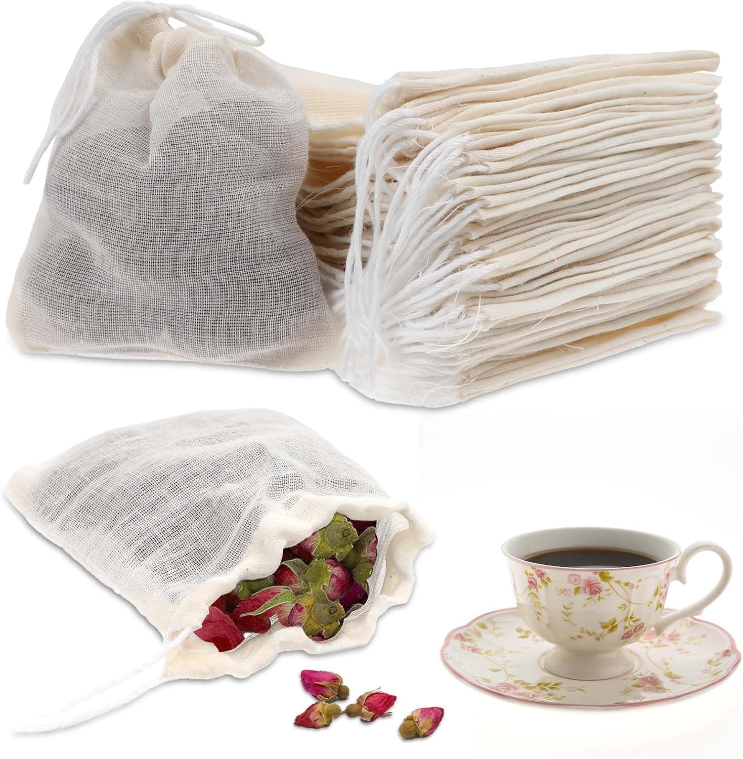 Yolev 30Pcs Sachet Bags Empty Small Drawstring Bags Small Organza Bag Mini Drawstring Pouch Mesh Jewelry Scent Bag Lavender Sachets for Drawers and Closets