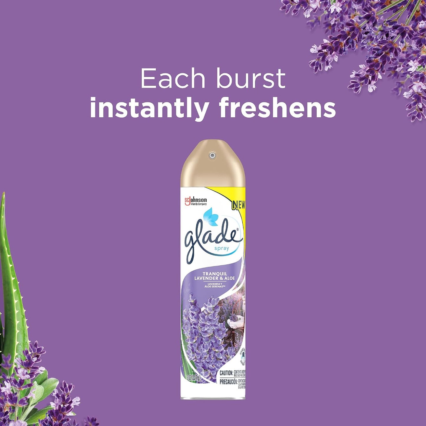 Glade Air Freshener, Room Spray, Tranquil Lavender & Aloe, 8 Oz