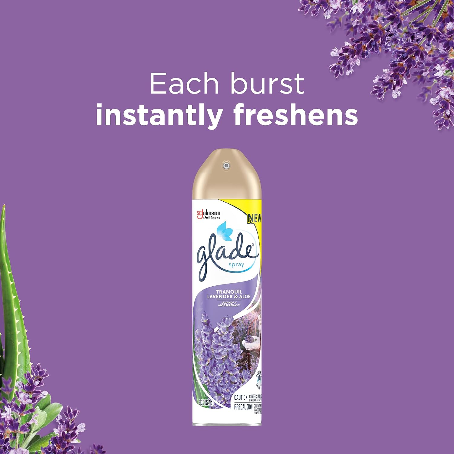 Glade Air Freshener, Room Spray, Tranquil Lavender & Aloe, 8 Oz