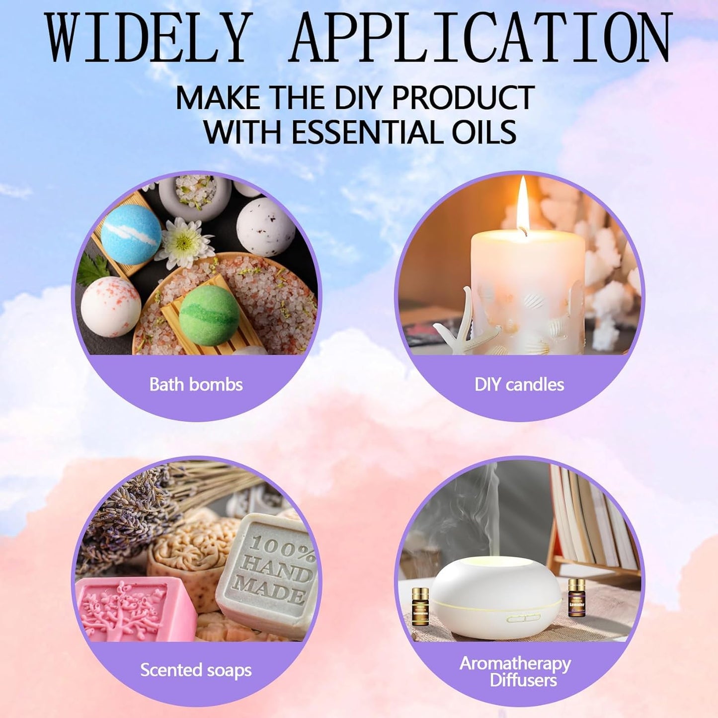 Essential Oils Set - Top 15 Scents for Diffuser, Humidifier, Skin Care, Aromatherapy, Massage, Candle & Soap Making - Fragrance Gift Set (5ml)