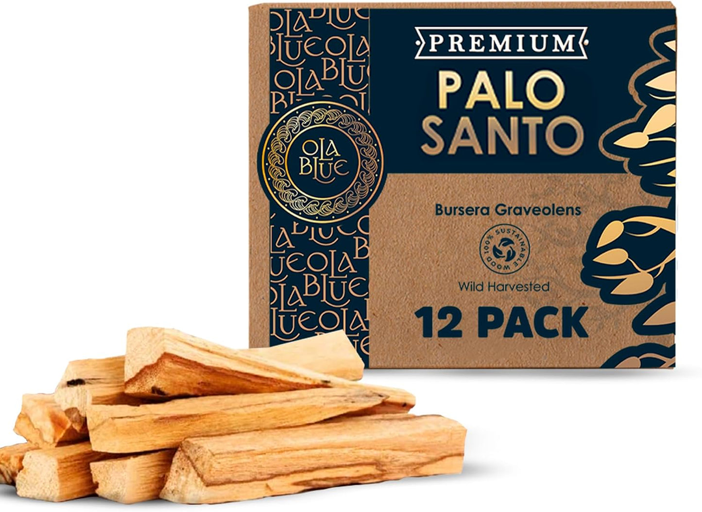 Palo Santo Smudging Sticks – 12 Pack (4 oz / 110 g) | Natural Palo Santo Incense Sticks from Peru | Resin-Rich Aromatic Sticks for Smudging & Meditation