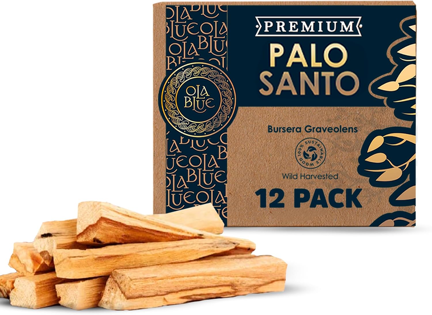 Palo Santo Smudging Sticks – 12 Pack (4 oz / 110 g) | Natural Palo Santo Incense Sticks from Peru | Resin-Rich Aromatic Sticks for Smudging & Meditation