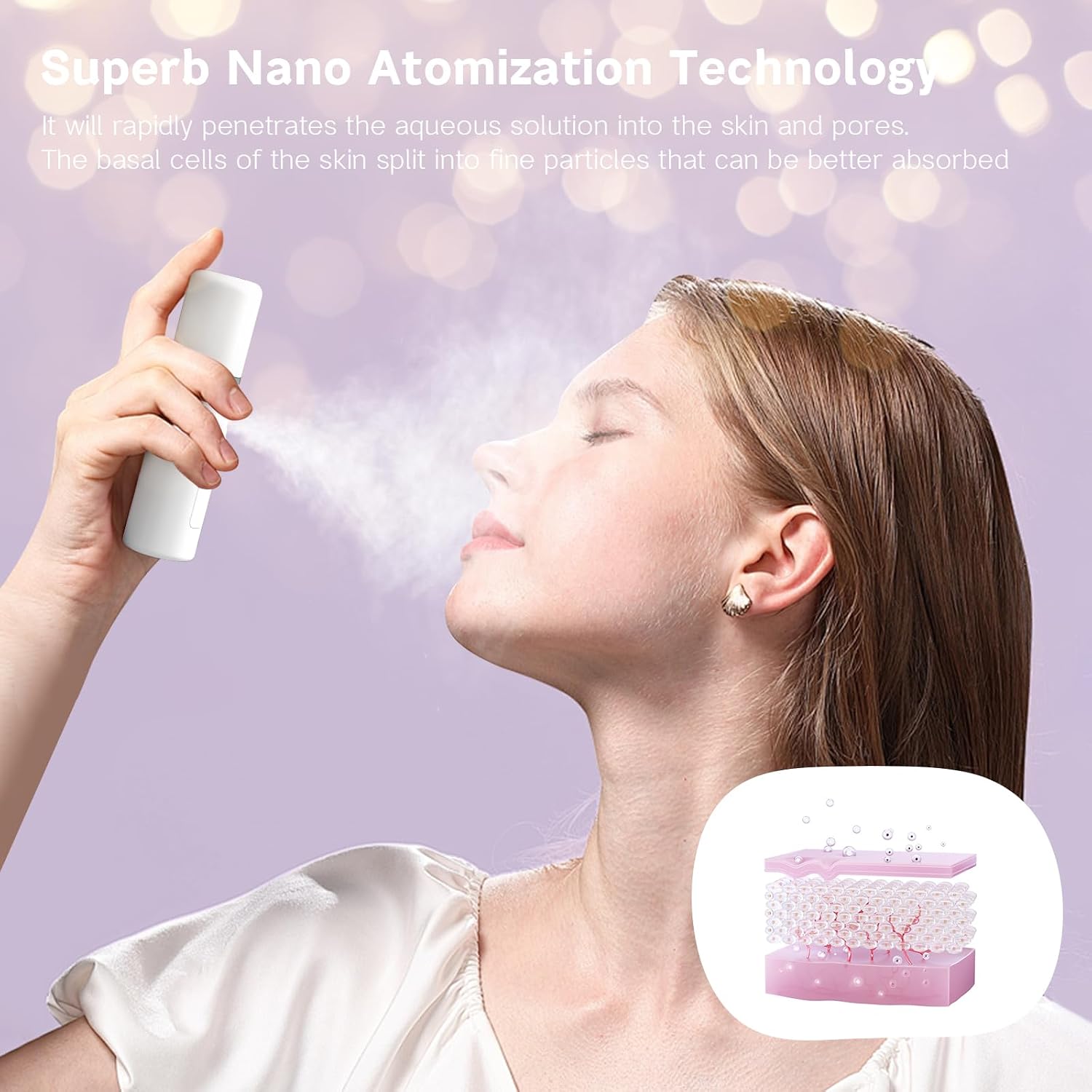 Nano Facial Mister Portable Mini Face Mist Handy Sprayer Automatic Eyelash Extensions Cool Facial Steamer