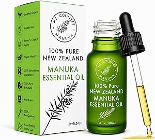 100% Pure New Zealand Manuka Oil | Organic Essential Oil | 35x Stronger Than Tea Tree | Natural Skin Care | Toenail Treatment | Diffuser | Aromatherapy | Nails | Hair | Skin | Lips