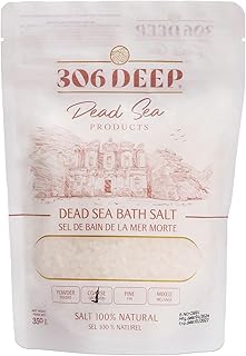 306 Deep Coarse Dead Sea Salts for Soaking - 350 Grams of 2-4 mm 100% Dead Sea Salt Bath for Men and Women, Pure Bath Minerals with Magnesium, Zinc, Potassium for Soaks and Body Scrub
