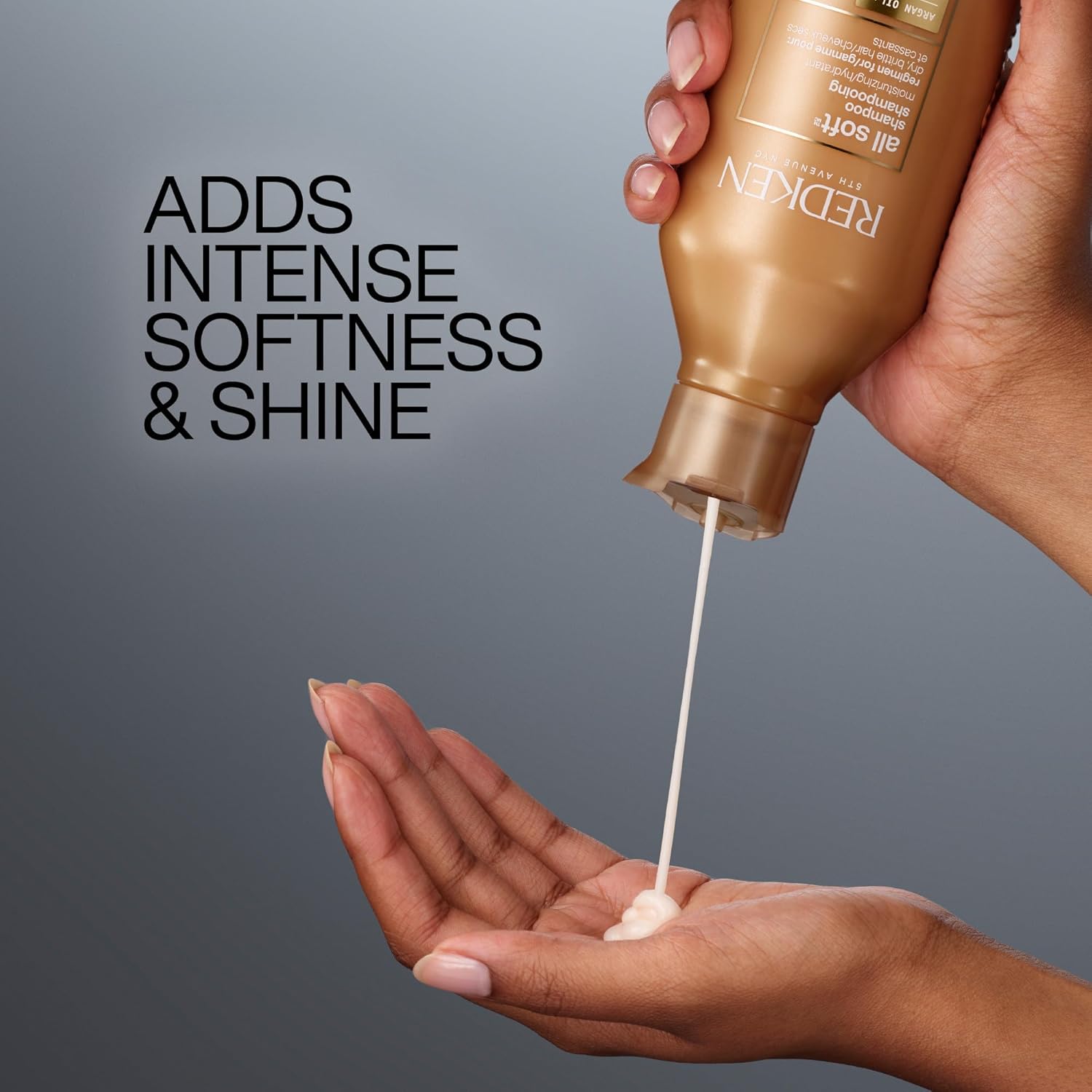 Redken All Soft Shampoo - Moisturizes & Hydrates Dry Hair, Softens & Adds Shine, With Argan Oil, Safe For Color-Treated Hair