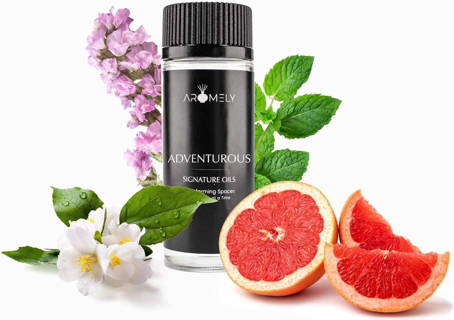 Adventurous Essential Oil Blend - Signature Diffuser Aroma Scent - Fragrance with Notes of Lemon, Grapefruit, Pink Pepper, Bergamot, and Amberwood - Oil for Waterless & Cold Air Diffusers (20ml)