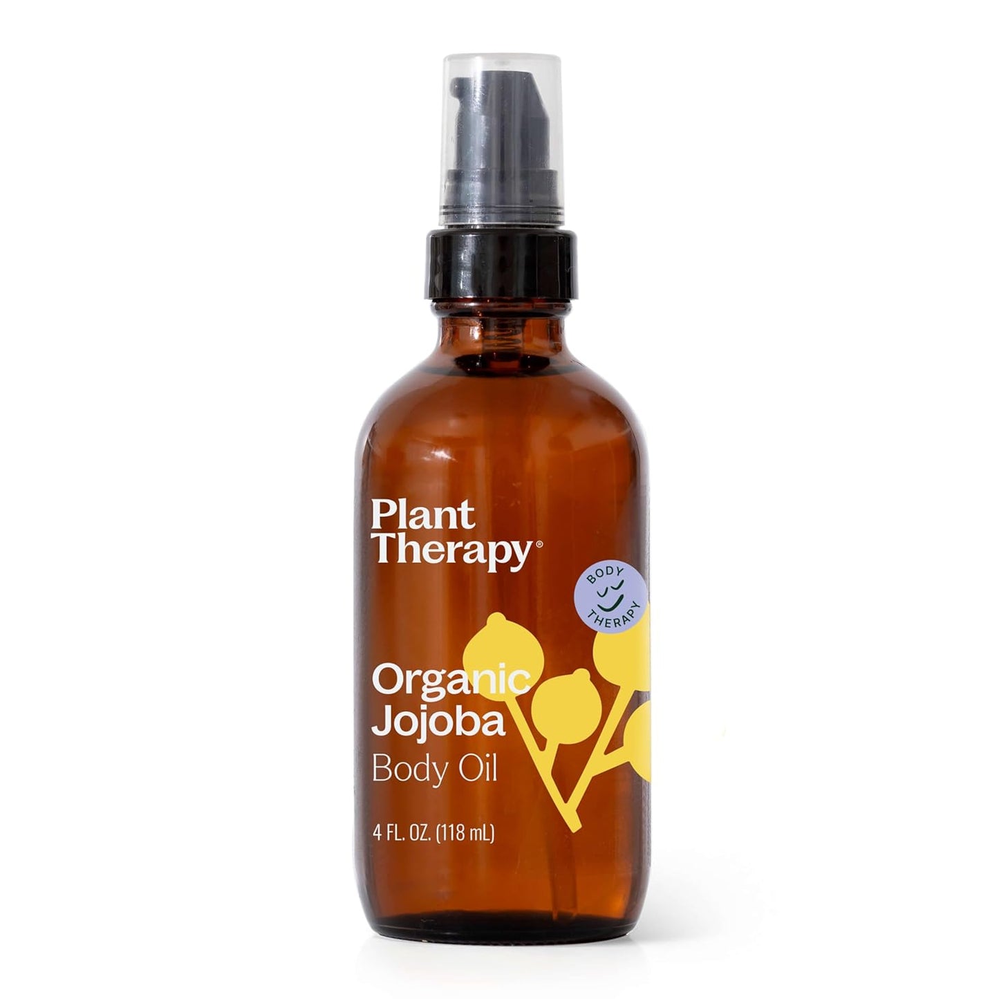 Plant Therapy Organic Jojoba Body Oil 4 fl. oz (118 mL) 100% Pure, Cold-Pressed, Natural, GMO-Free Jojoba Oil for Skin, Hair, Nails & Essential Oils