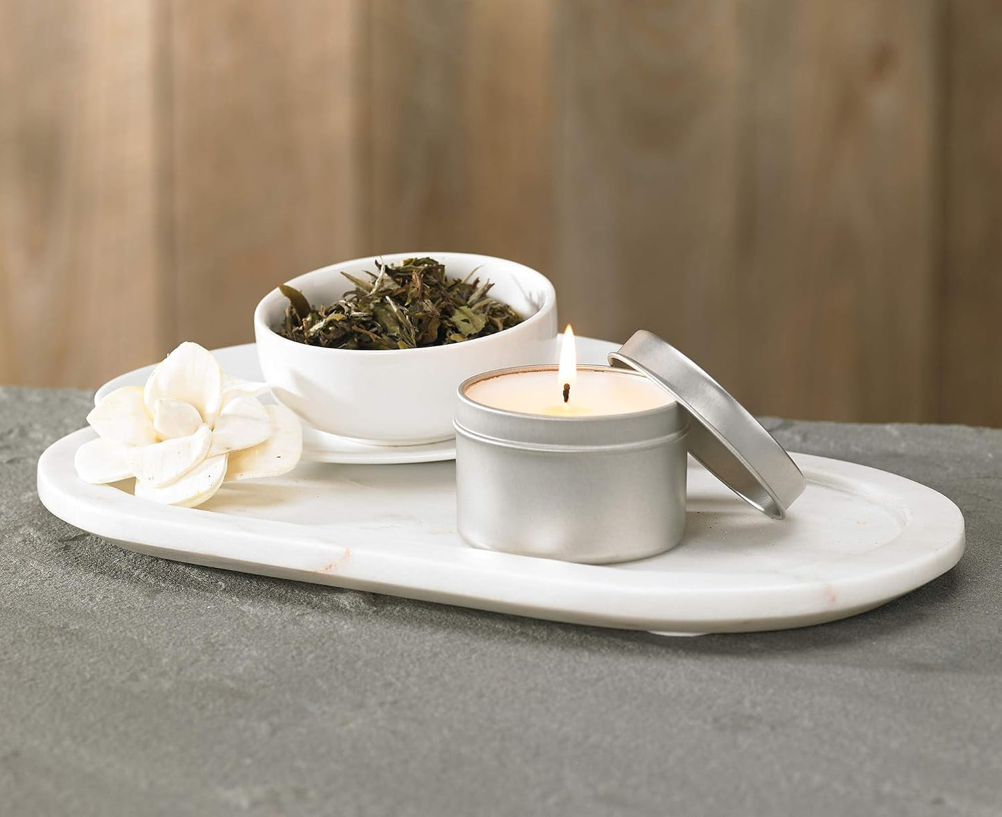 Westin White Tea Candle in a Tin - Hand-Poured, Soy Candle in Tin - Signature White Tea Scent - 4 oz. - Set of 10