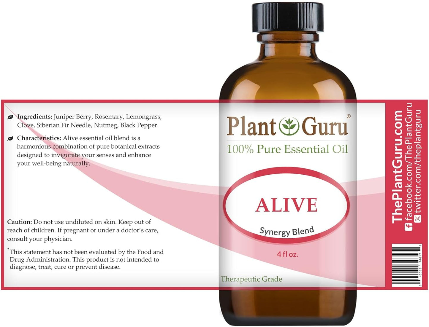 Plant Guru Alive 4 oz Undiluted Essential Oil Blend
