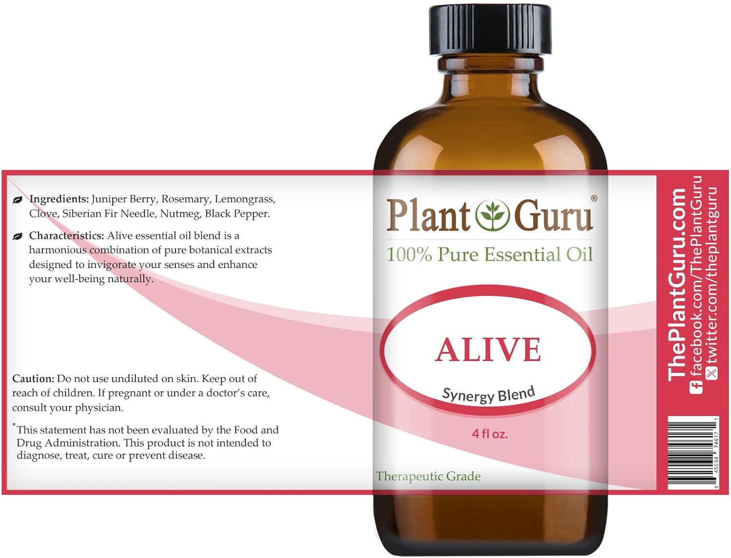 Plant Guru Alive 4 oz Undiluted Essential Oil Blend