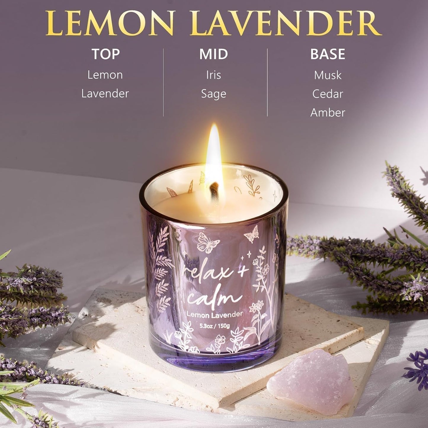 Scented Candles for Women, 3 Pack Candle Set Soy Candles for Home Scented Holiday Votive Candle Gifts Set, Mothers Day Birthday Gifts for Women Mom Her - Vanilla Coconut/Sandalwood Rose/Lemon Lavender
