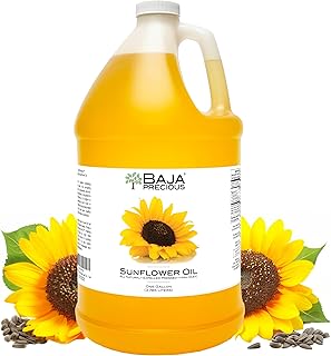 Baja Precious - High Oleic Sunflower Oil, 1 Gallon Jug - Expeller Pressed, Wonderful in the Kitchen, Amazing on Your Skin and a Million Other Uses, Bottled in the USA
