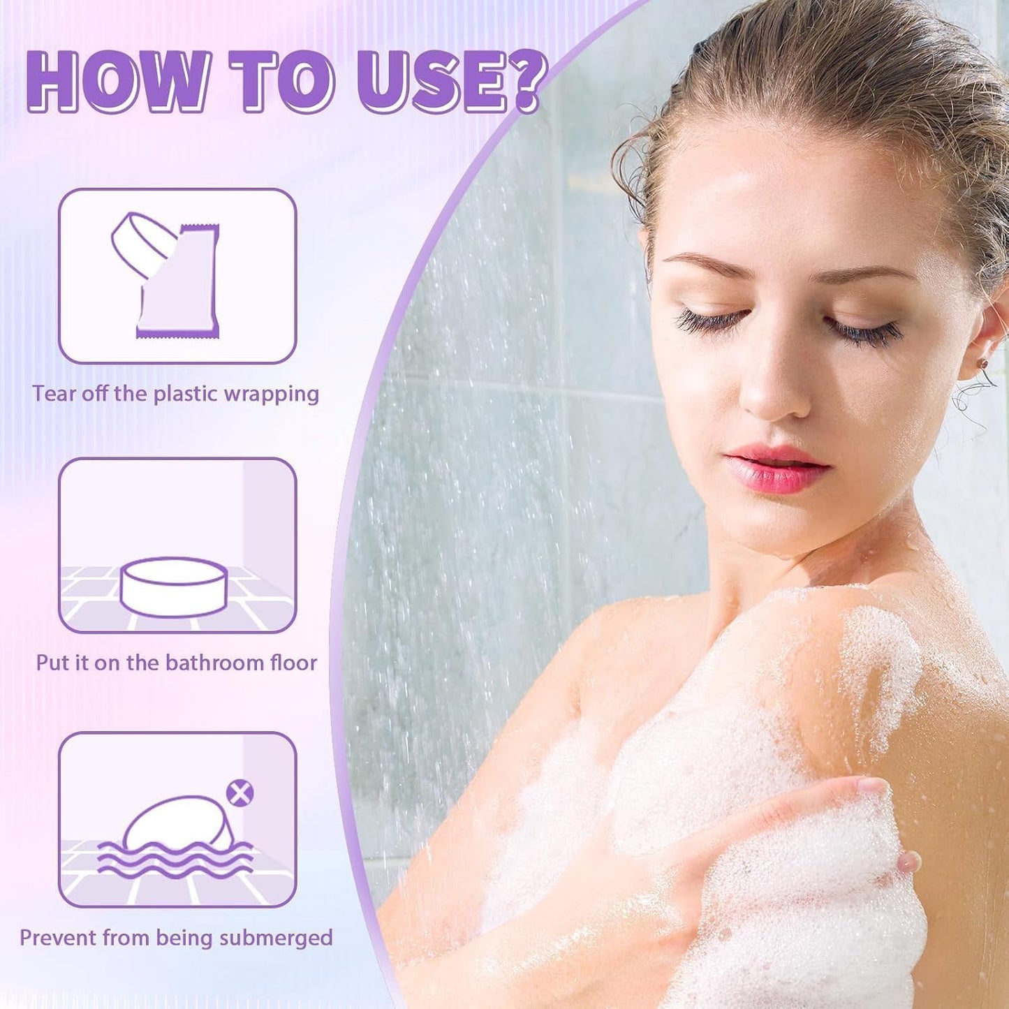SeasonBliss Shower Steamers 24 Pack, Shower Tablets, Natural Ingredients, 8 Different Scents, Individually Wrapped Shower Steamer, Shower Steamers for Women