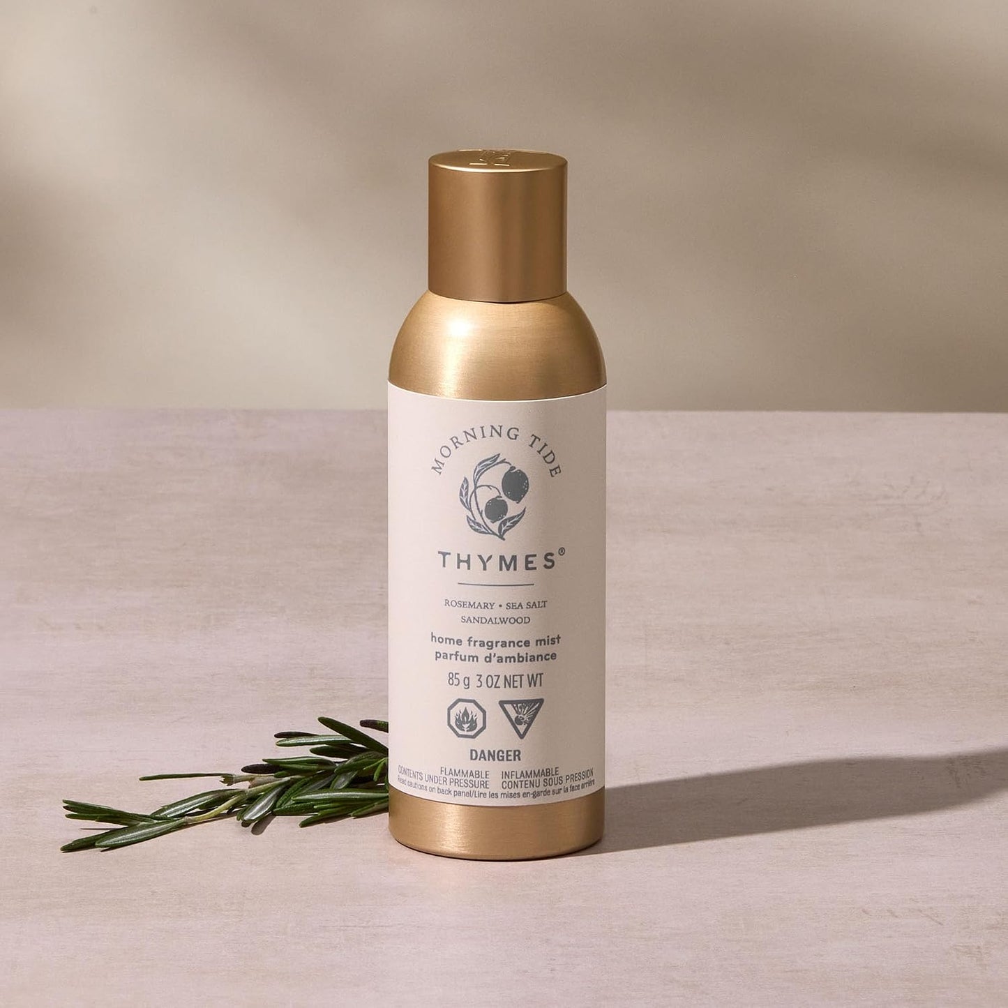 Thymes Home Fragrance Mist – Room Air Fresheners for Home Long Lasting – Air Freshener Spray – Scented Room Spray with Notes of Lemon, Rosemary, Sea Salt & Sandalwood (Morning Tide, 3 oz)