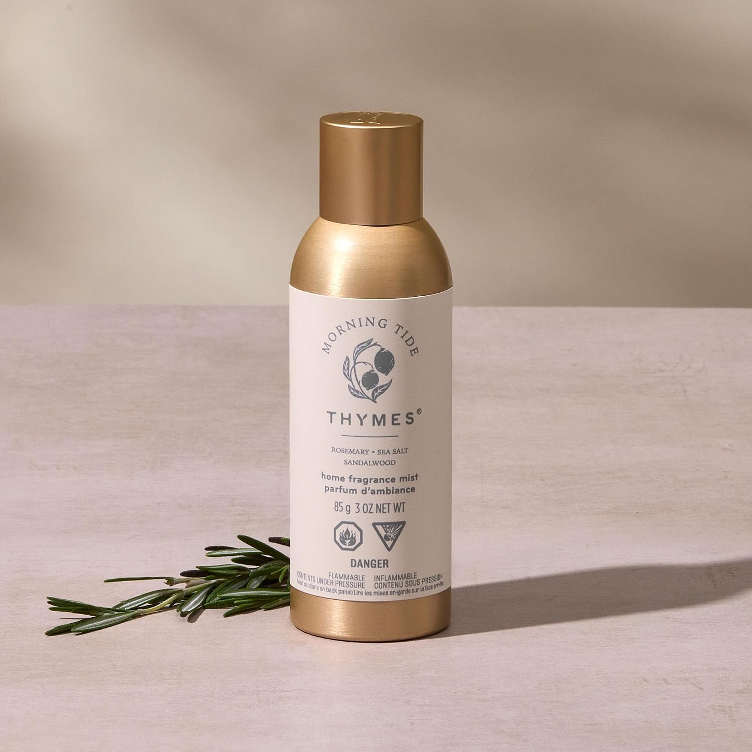 Thymes Home Fragrance Mist – Room Air Fresheners for Home Long Lasting – Air Freshener Spray – Scented Room Spray with Notes of Lemon, Rosemary, Sea Salt & Sandalwood (Morning Tide, 3 oz)