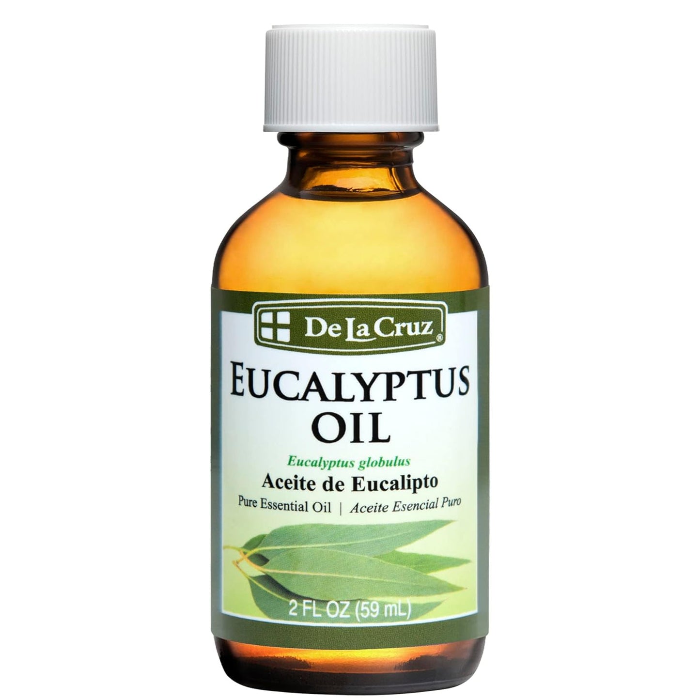 De La Cruz Eucalyptus Essential Oil, 100% Pure Steam Distilled Eucalyptus Globulus, Eucalyptus Oil, Eucalyptus Essential Oil for Diffuser, 2 FL OZ, Aromatherapy, Tree Oil (1 Bottle)