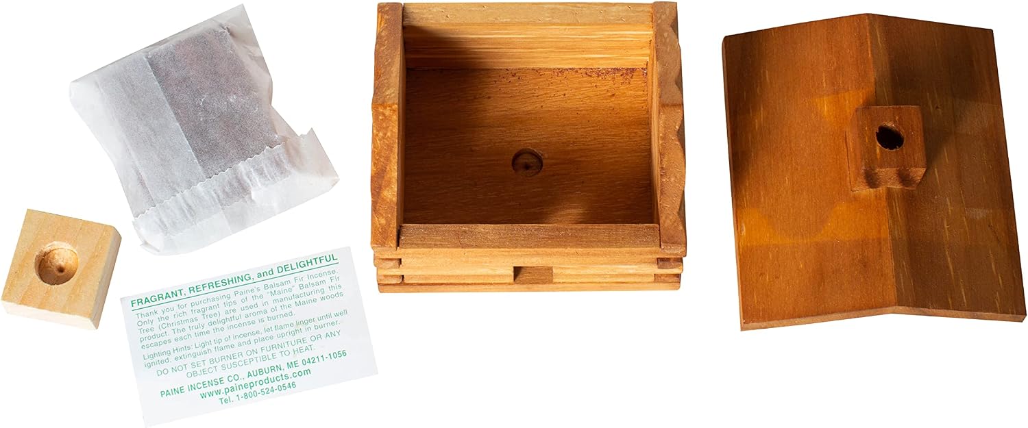 Paine's Log Cabin Incense Burner with 10 Cedar Cones