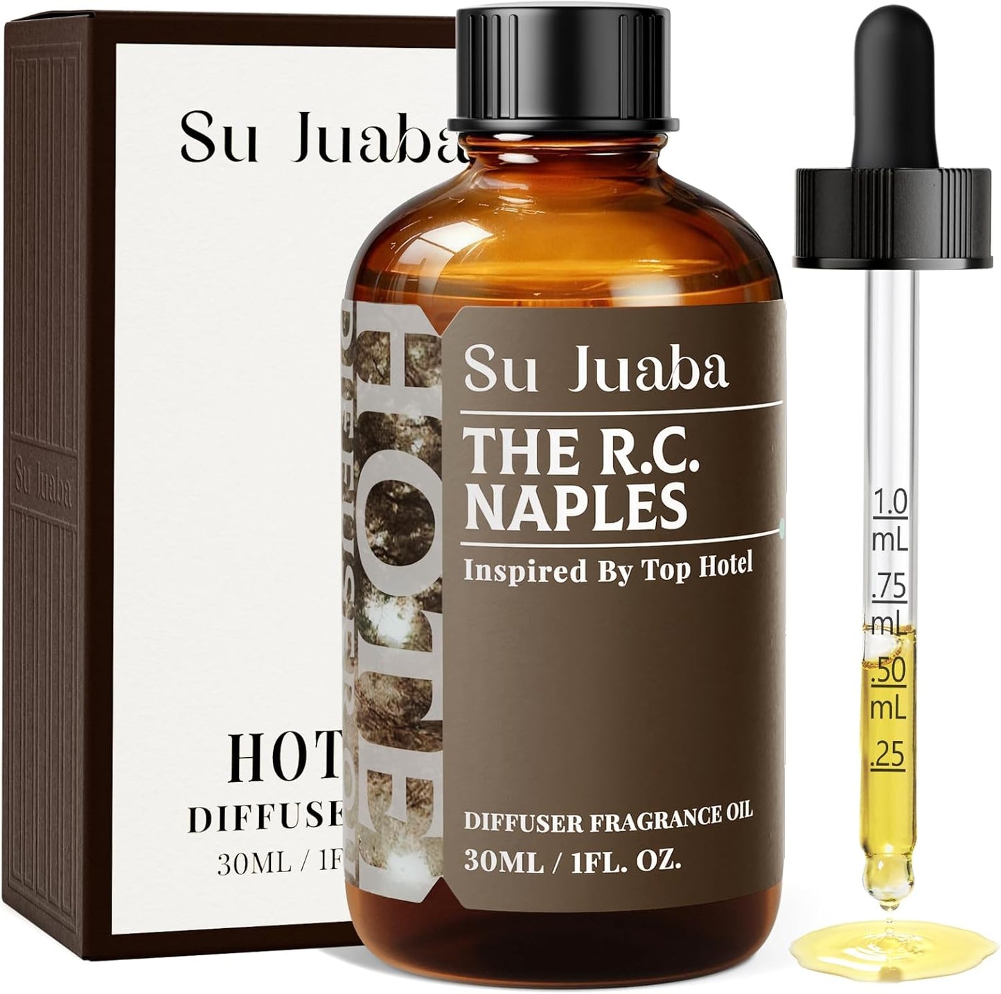 SU JUABA Naples Hotel Diffuser Oil - Inspired by the Ritz Carlton Luxury Beachfront Resort - Geranium Ocean Freesia, Fragrance Oil for Scent Diffuser & Crafting, 1Fl Oz