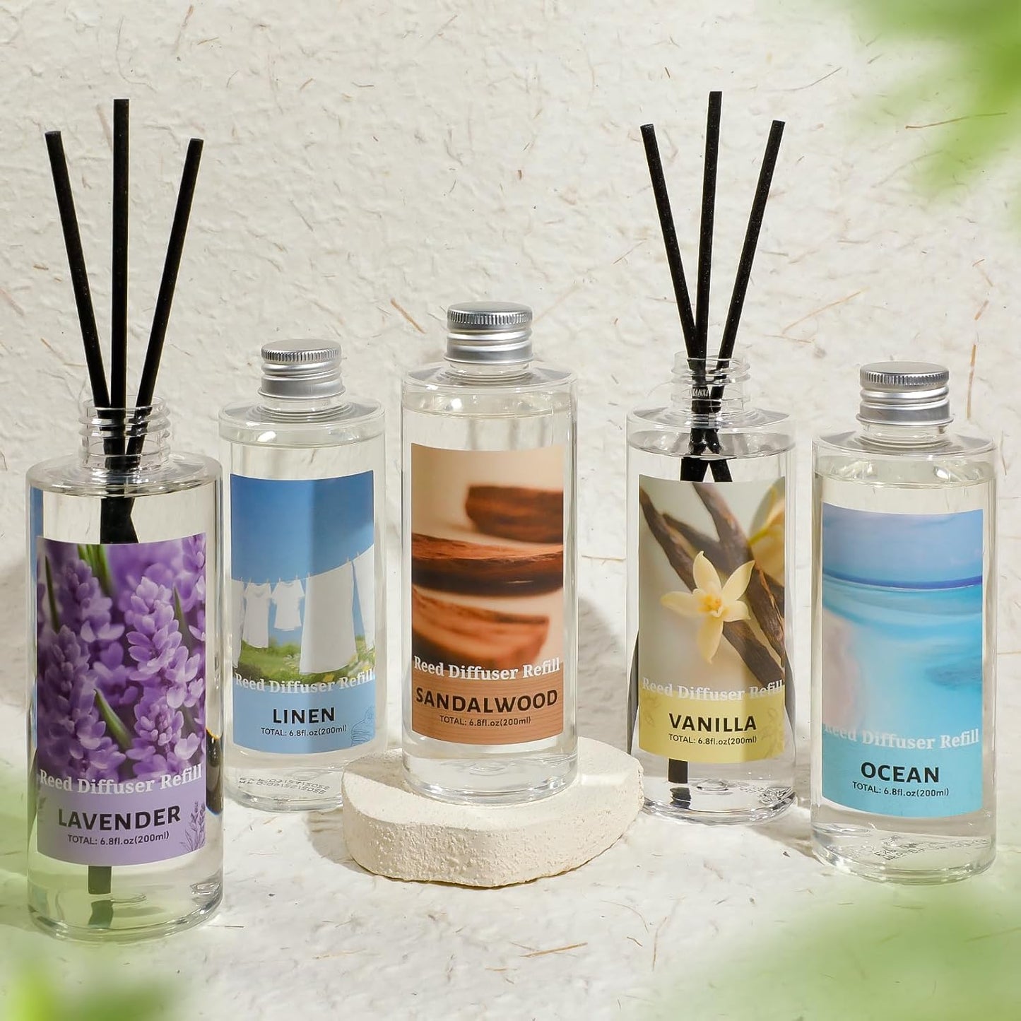 SCENTORINI Reed Diffuser Oil Refill, Lavender Diffuser Oil 6.76 Fl Oz, Natural Scented Essential Oil Refill Long Lasting Summer Home Fragrance for Room Spa Aromatherapy Bathroom Home Decor