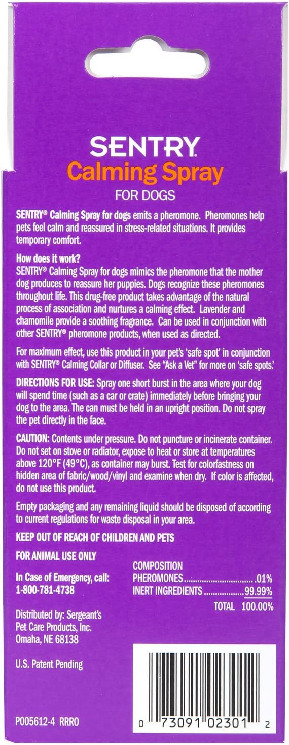 Sentry Calming Spray for Dogs, 1-Ounce
