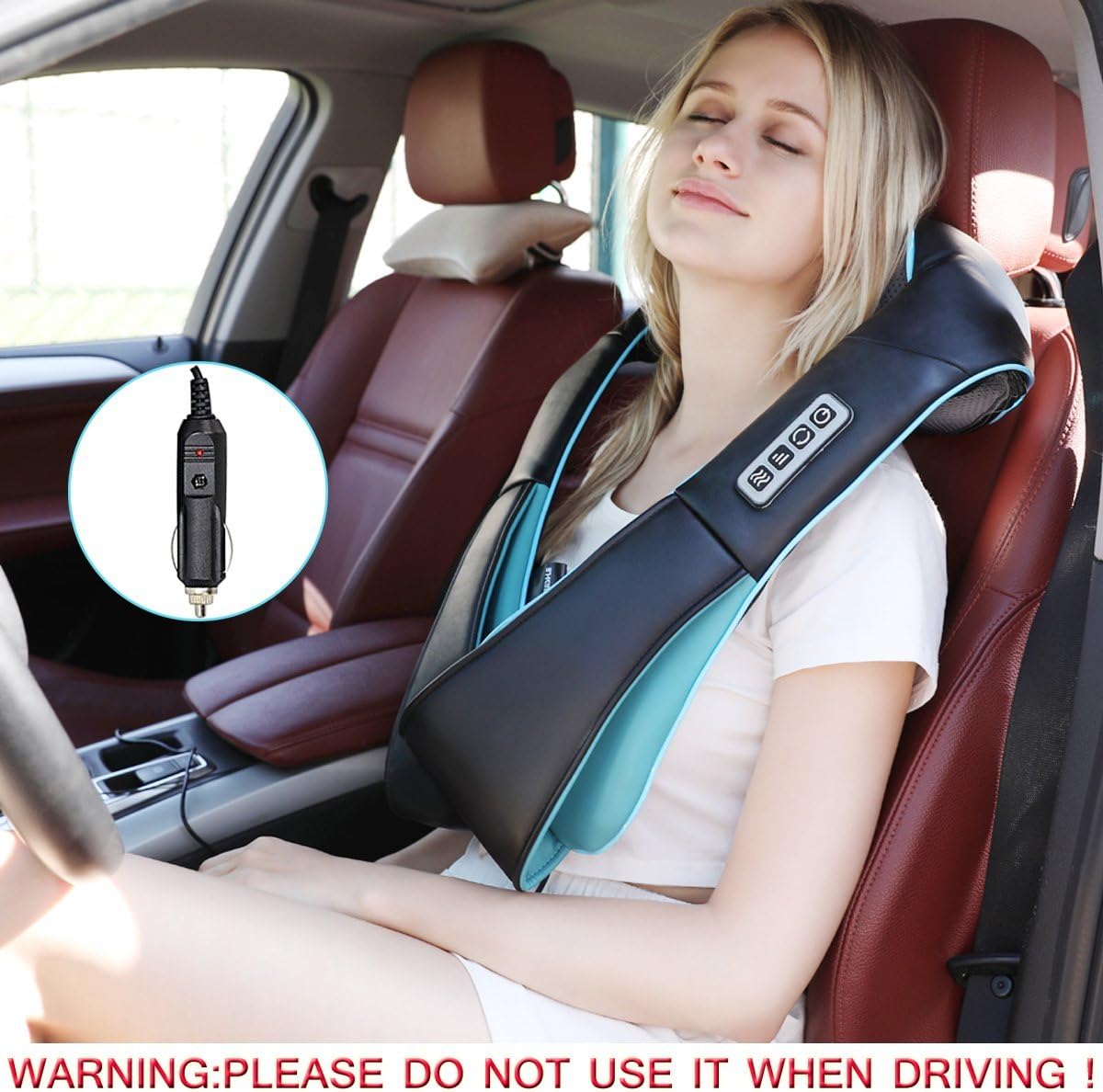 Mo Cuishle Women Men Gifts, Shiatsu Back Shoulder and Neck Massager with Heat, Electric Deep Tissue 4D Kneading Massage, Best Gifts for Mom Dad Wife Husband her Him, Christmas, Birthday (NOT Cordless)