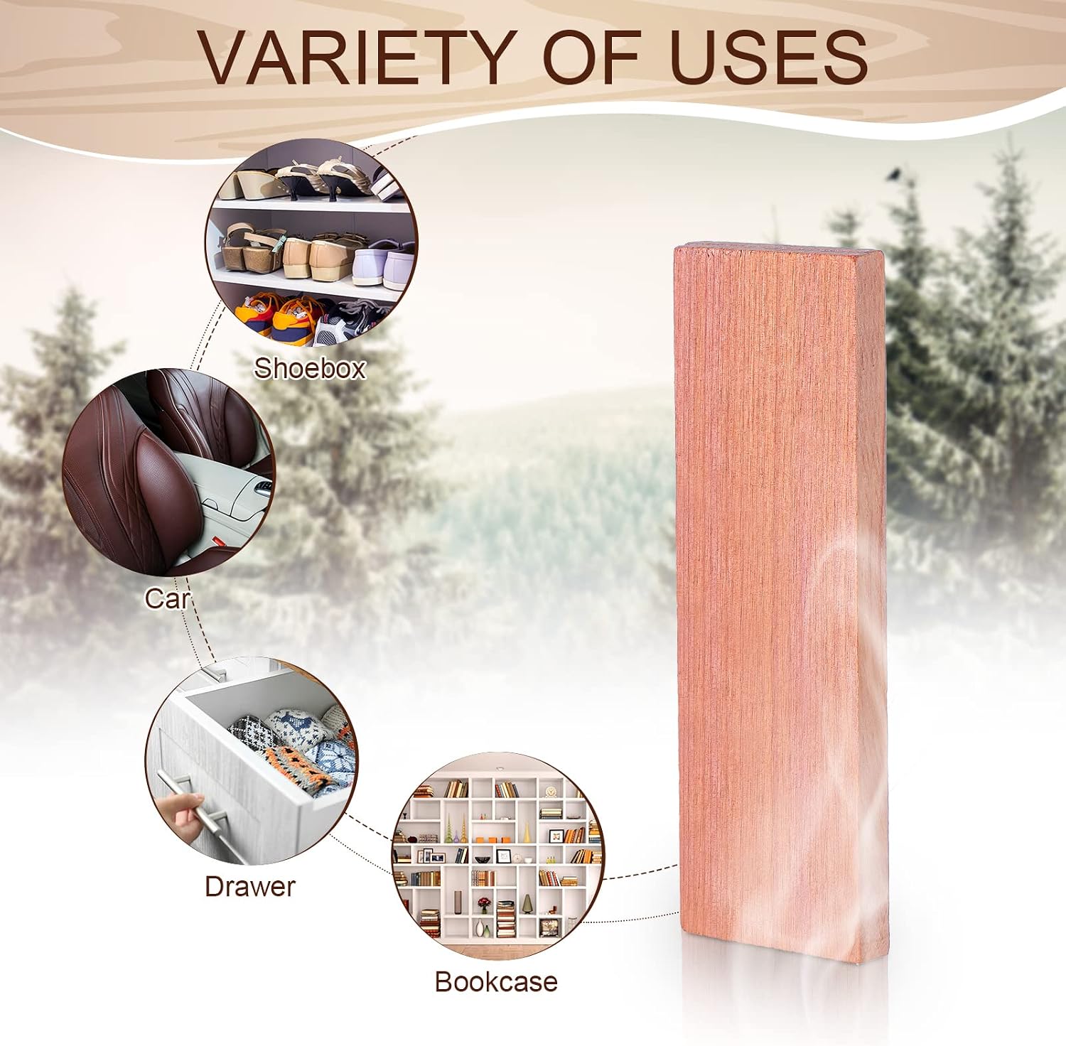 Fumete 100 Pcs Cedar Blocks for Clothes Storage Aromatic Cedar Balls Cedar Blocks for Closet Red Wood Planks Natural Cedar Accessories for Drawers and Closet Storage