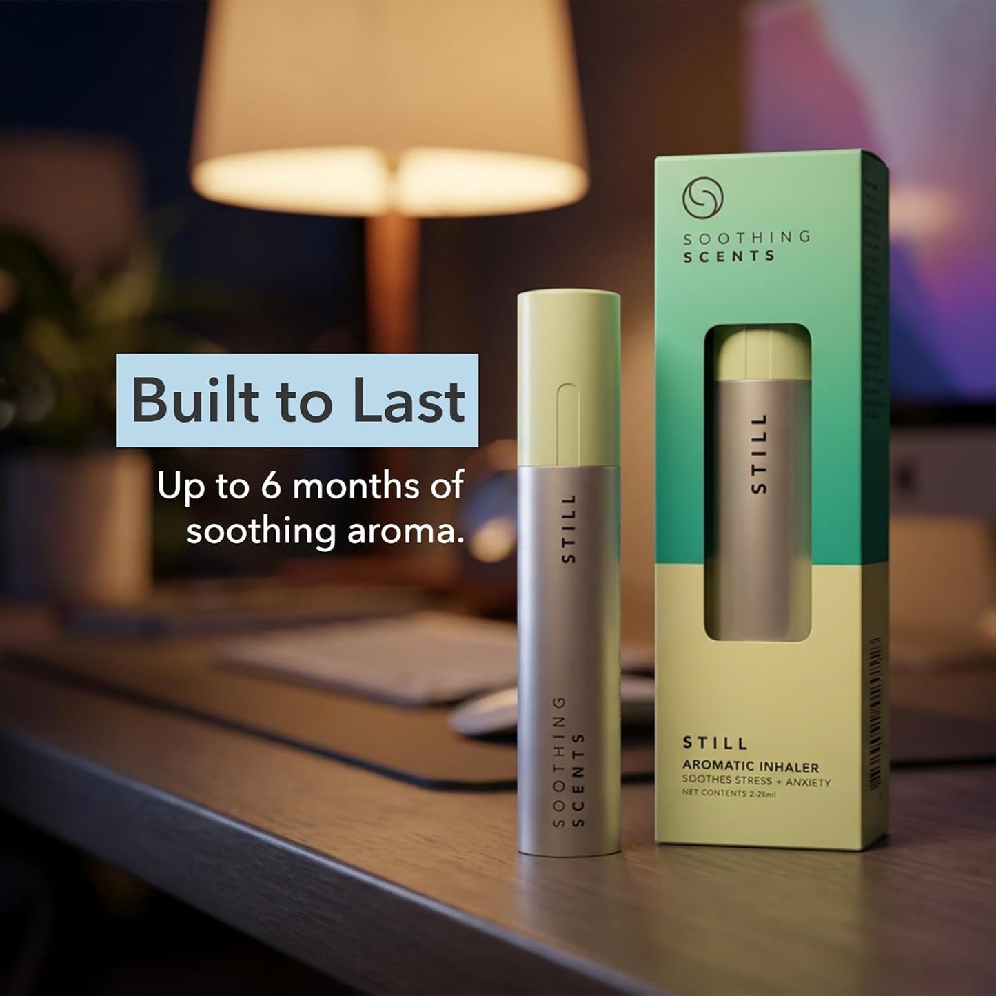 Still Aromatic Inhaler for Stress Support – Non-Drowsy Personal Essential Oil Nasal Stick, Natural Vapor Inhalation for Relaxation & Calm Clarity, 2.25 Milliliters