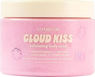 The Crème Shop Smoothing Body Scrub | Exfoliating Sugar Scrub with Almond Oil, Scented with Sweet Fruits, Creamy Vanilla & Soft Musk, 10 oz.