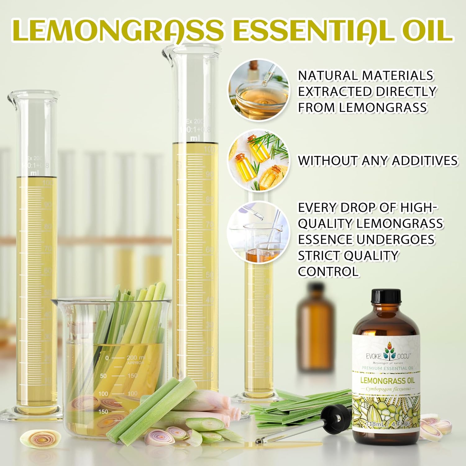 EVOKE OCCU Lemongrass Essential Oil and Lemon Essential Oil - 4 Fl Oz