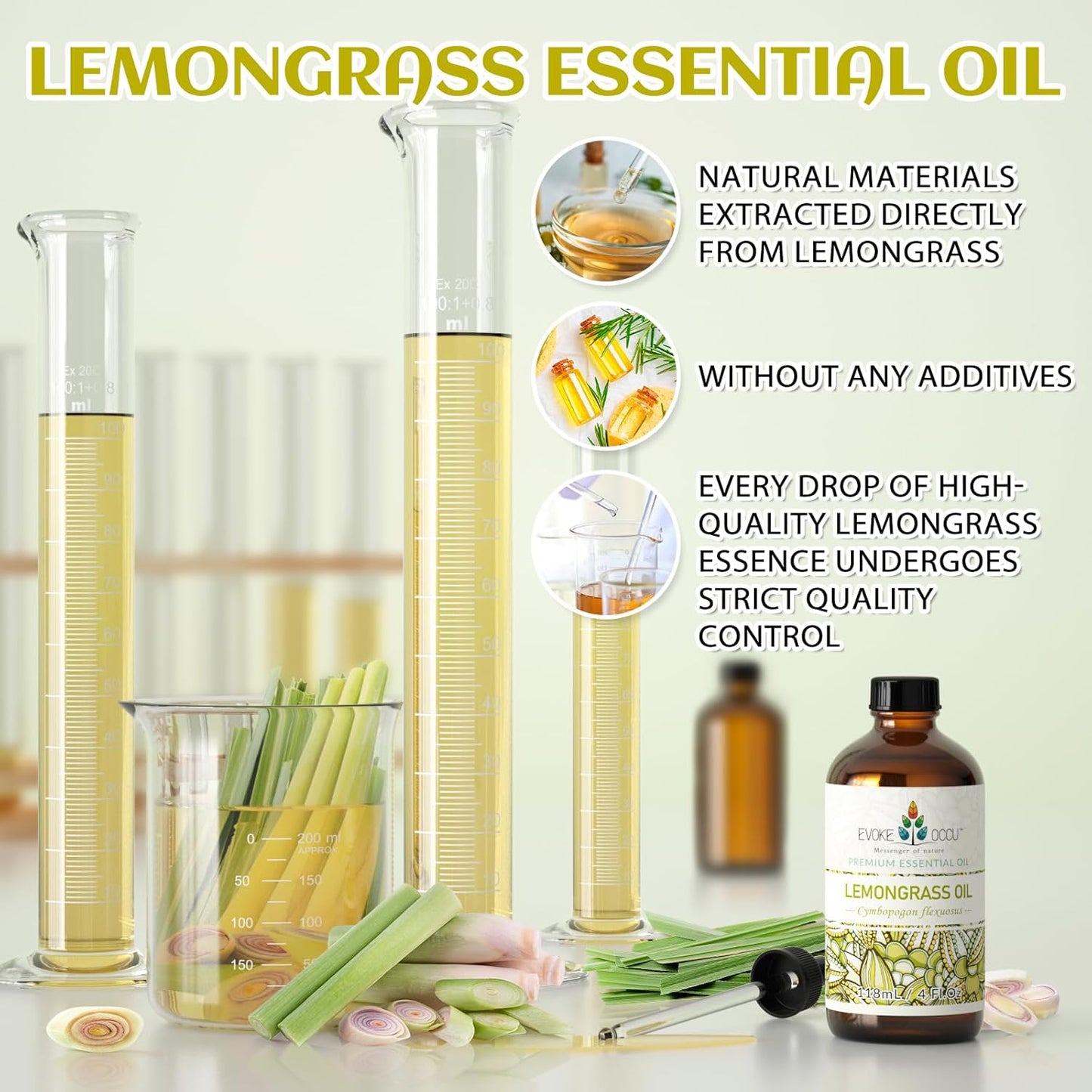 EVOKE OCCU Lemongrass Essential Oil and Lime Essential Oil - 4 Fl Oz