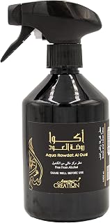 Aqua Rawdat Al Oud Room & Linen Mist – Long-Lasting Alcohol-Free Air Freshener for Home, Upholstery, Carpets, Bed Linen & Clothes – 17 fl oz / 500ml