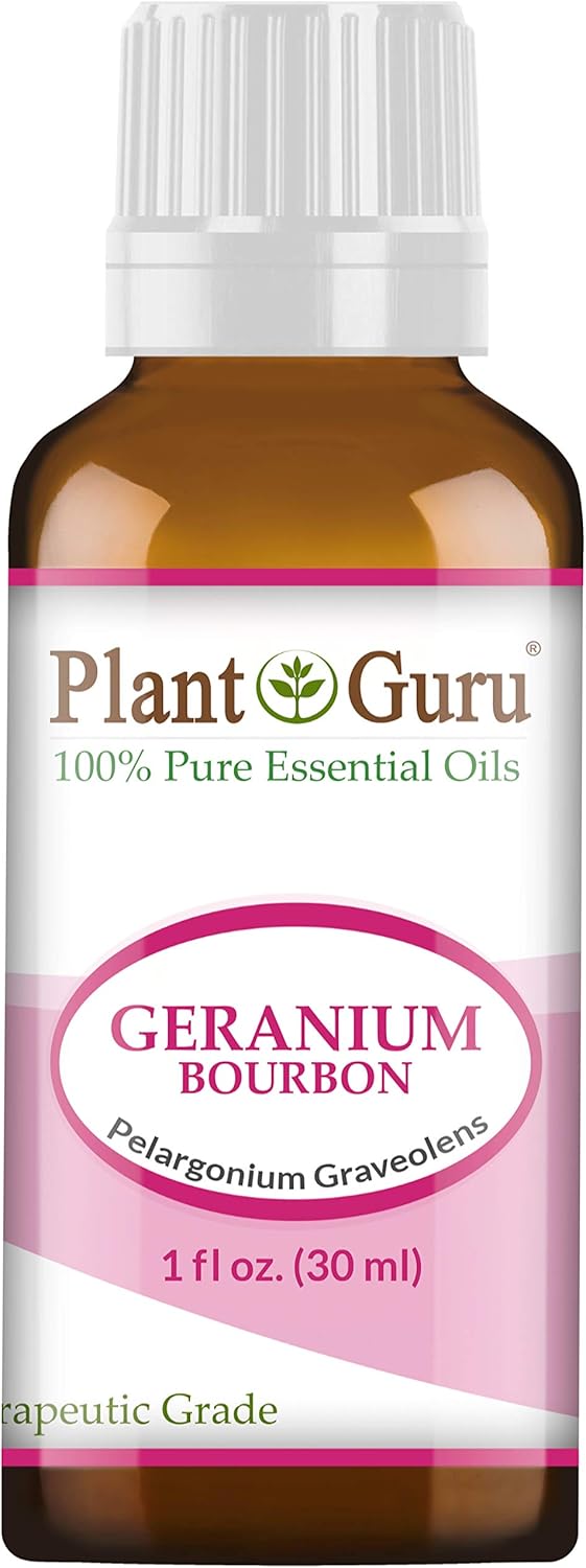 Geranium Bourbon Essential Oil 1 oz / 30 ml 100% Pure Undiluted Therapeutic Grade.