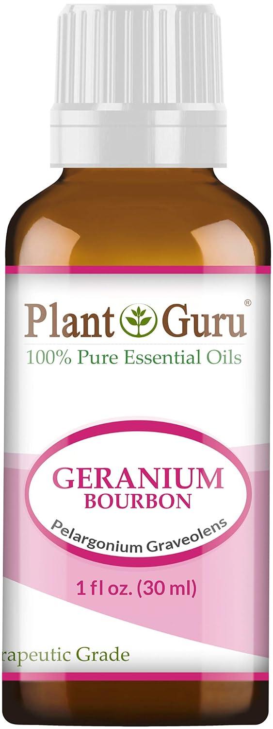 Geranium Bourbon Essential Oil 1 oz / 30 ml 100% Pure Undiluted Therapeutic Grade.