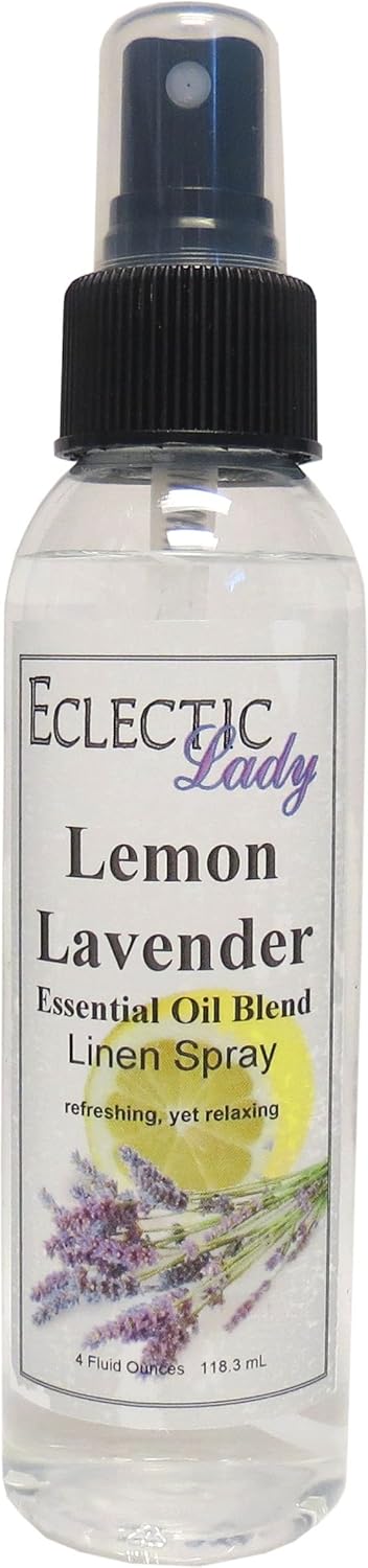Lemon Lavender Linen Spray (Double Strength), 2 oz, for Bed, Fabric