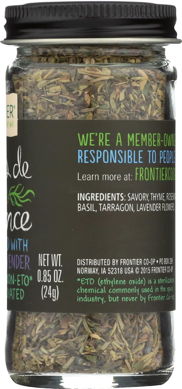 Frontier Co-op Herbes De Provence, 0.85 Ounce, French Blend of Aromatic Savory, Thyme, Rosemary, Basil Tarragon & Lavender