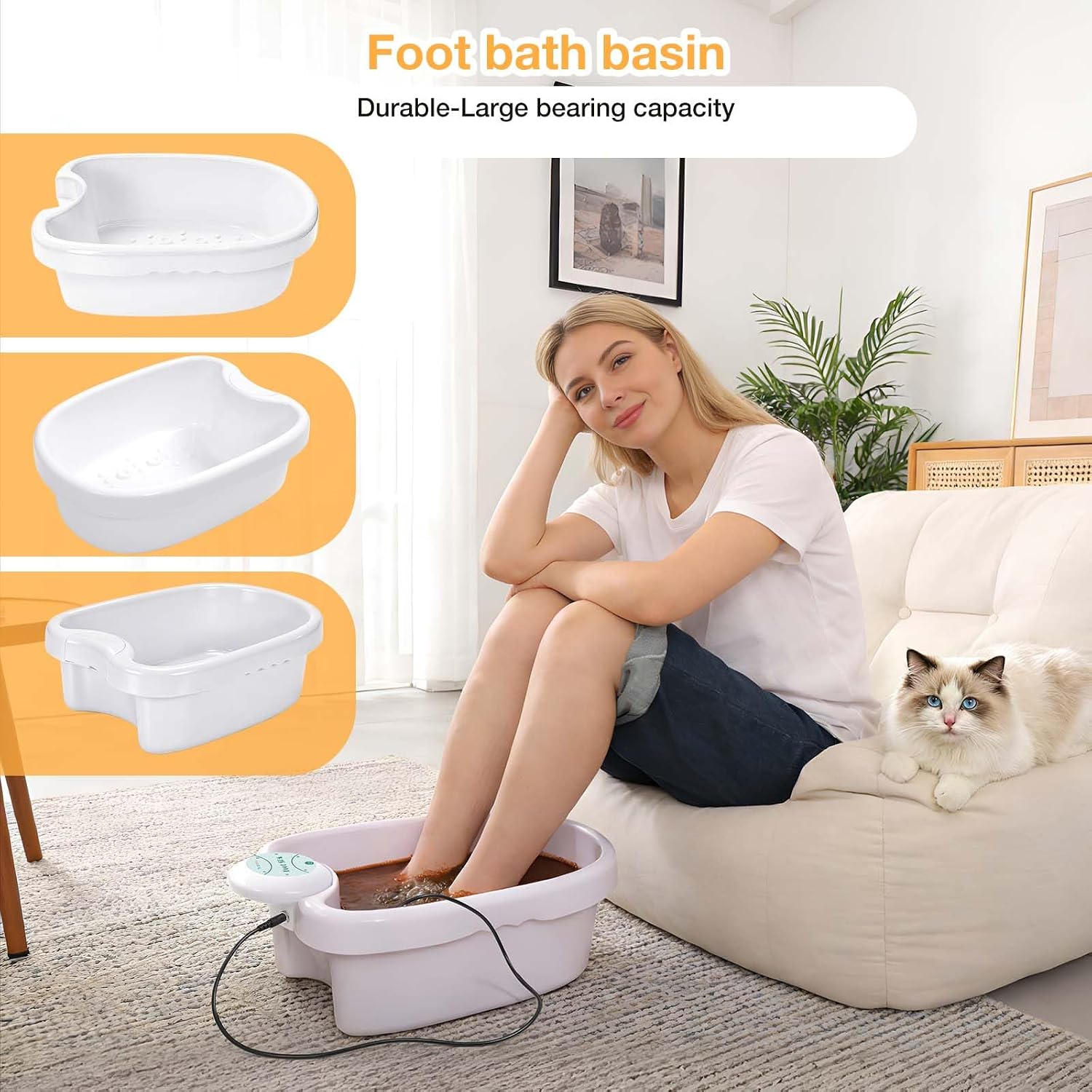 Ionic Foot Detox Tub,for All Detox Machines 100 Liners, Home/Salon | Compatible with All Detox Machines,Heavy Duty Bucket、Easy to Clean、Portable,Includes 100 Disposable Liners
